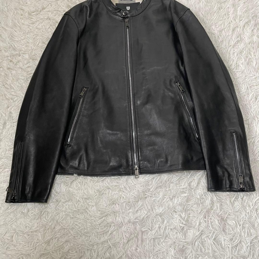 ブラックレーベルクレストブリッジ シングルライダース ジャケット 黒 LL