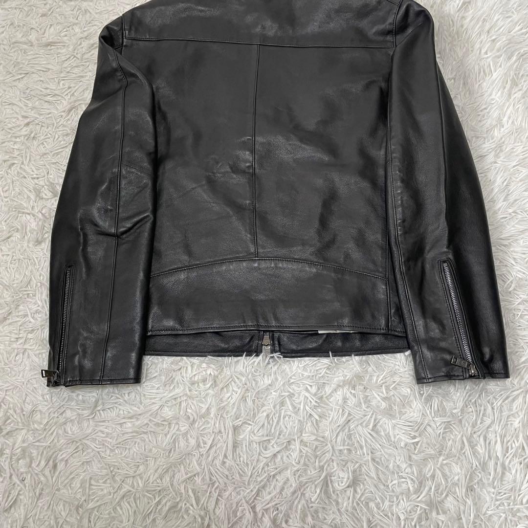 ブラックレーベルクレストブリッジ シングルライダース ジャケット 黒 LL