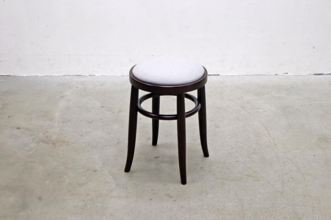 在庫2脚 秋田木工 張替え済み ベントウッド スツール 丸椅子 レトロ モダン