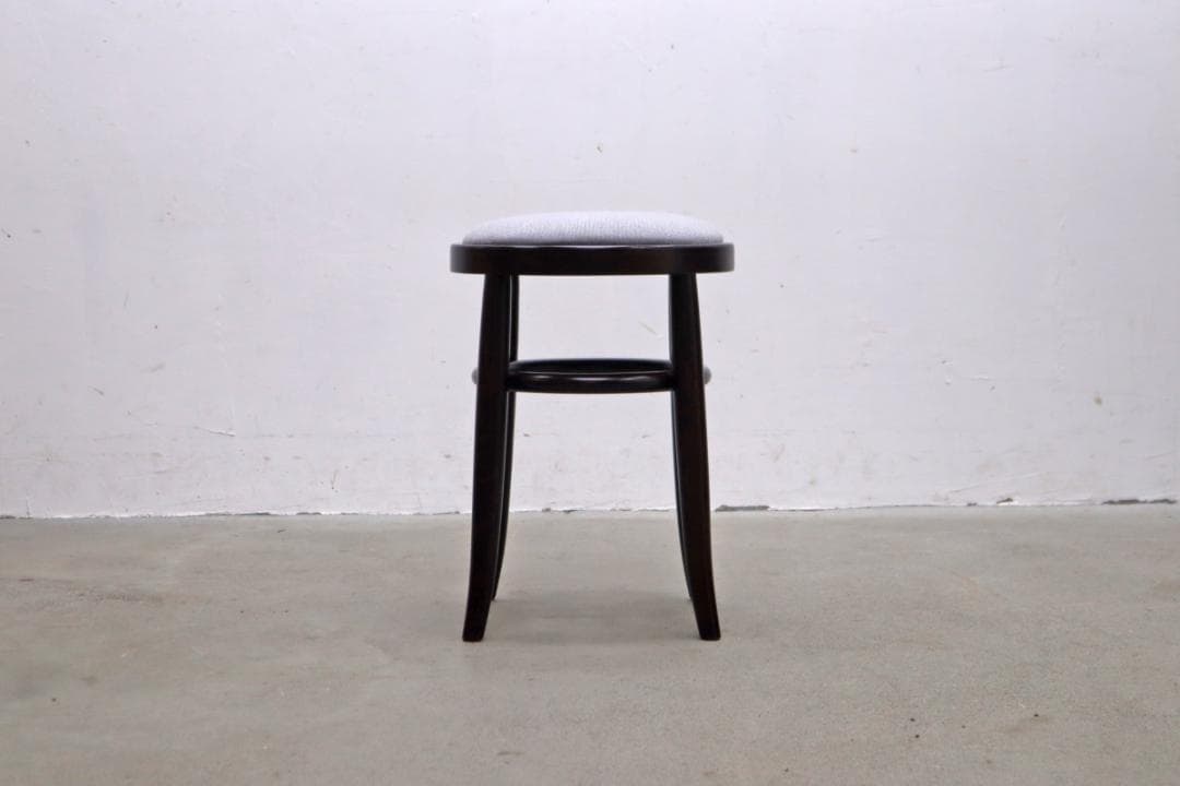 在庫2脚 秋田木工 張替え済み ベントウッド スツール 丸椅子 レトロ モダン