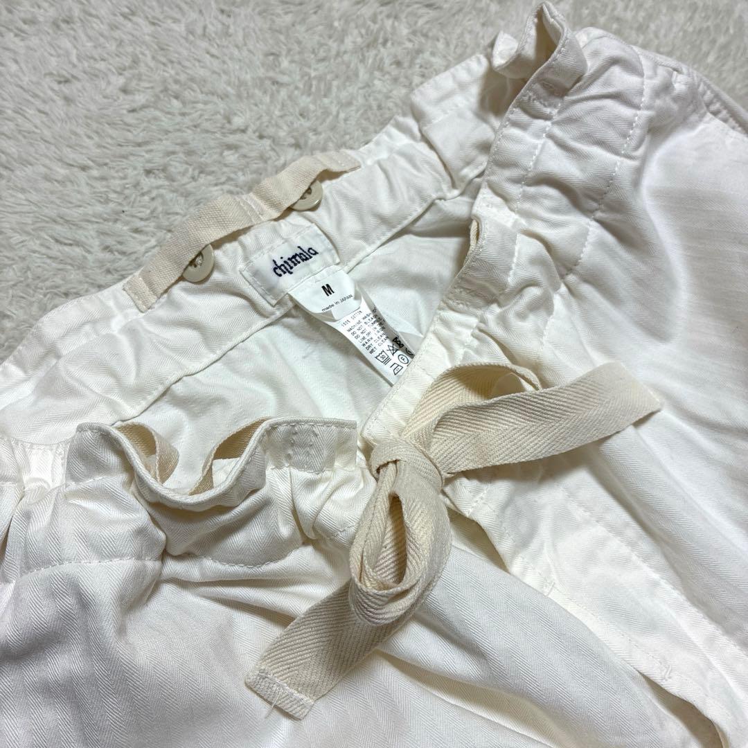 chimala チマラ　ヘリンボーン　カーゴパンツ　Mサイズ　オフホワイト