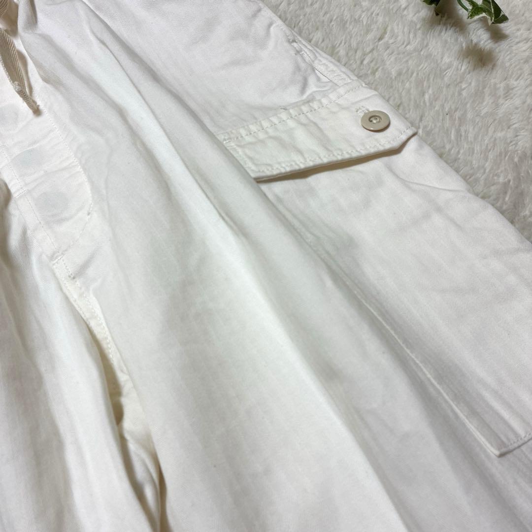 chimala チマラ　ヘリンボーン　カーゴパンツ　Mサイズ　オフホワイト