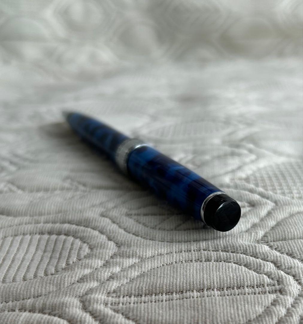 aurora アウロラ　オプティマ　ブルー　青いマーブル模様 ボールペン