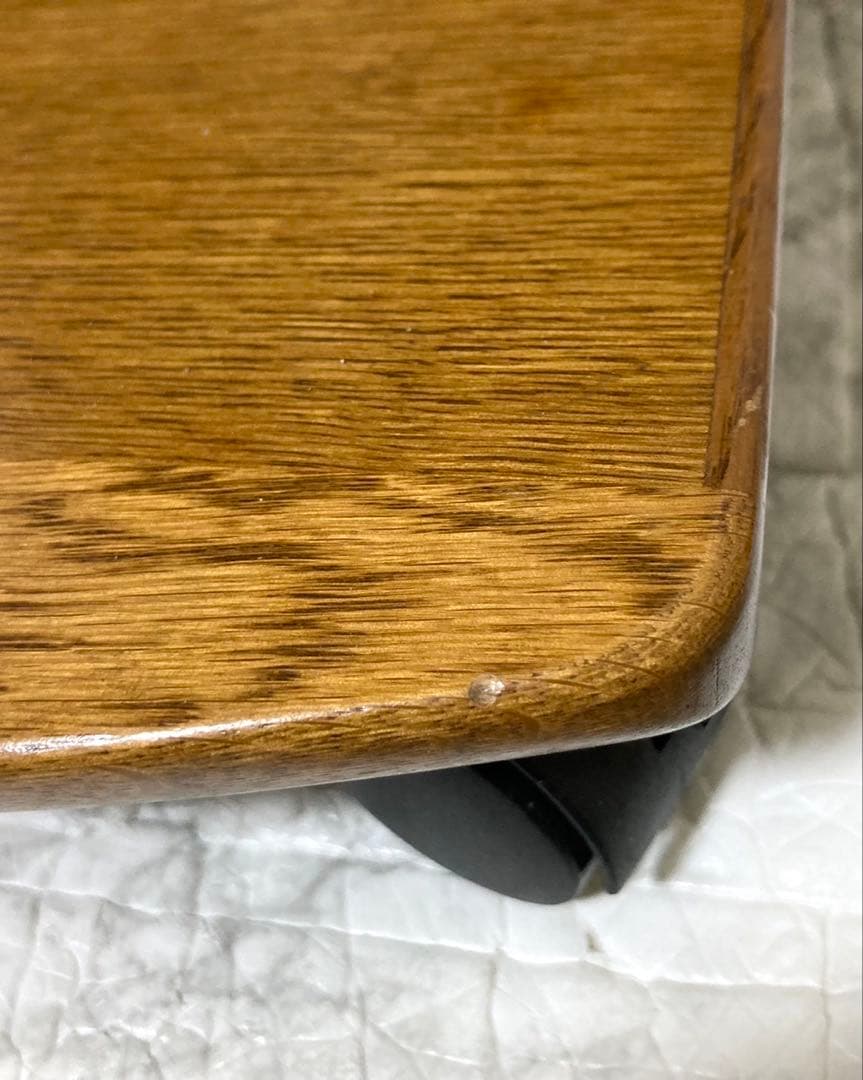 【美品】浜本工芸 サイドテーブル 飾り棚　ローテーブル　天然無垢 オーク材