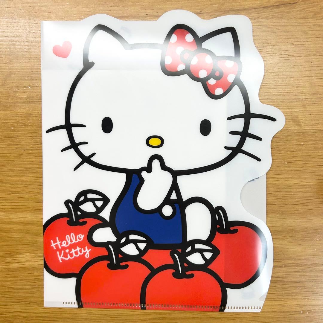 キティちゃん　ダイカットクリアファイル　レアな平成当時品　開封済み未使用
