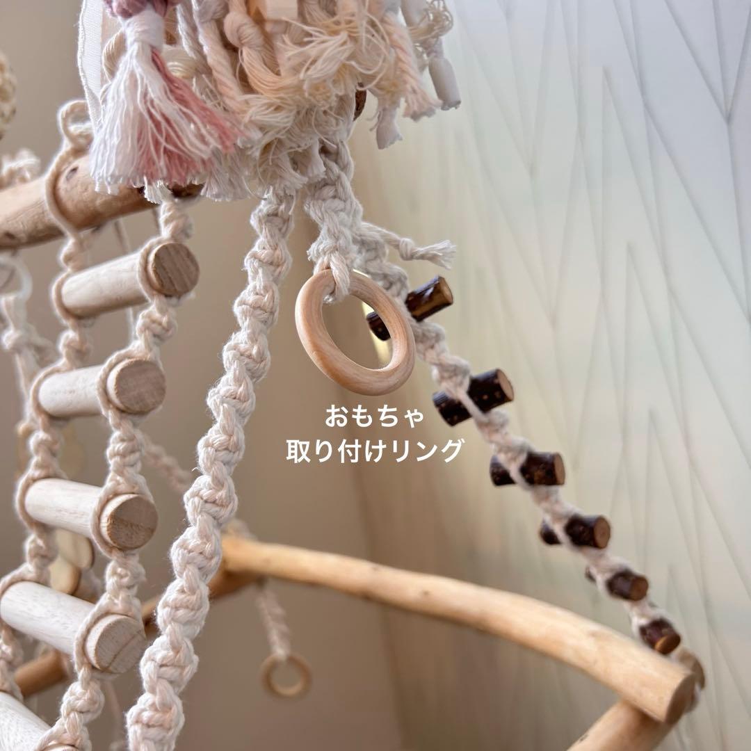 157 流木バードアスレチック 吊り下げ式バードジムバードトイ ロープパーチ