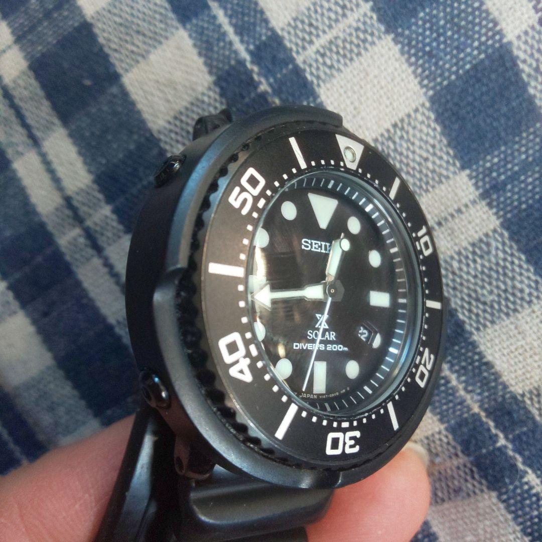 SEIKO ソーラー ダイバーズ200m ブラック 美品 週末限定価格！