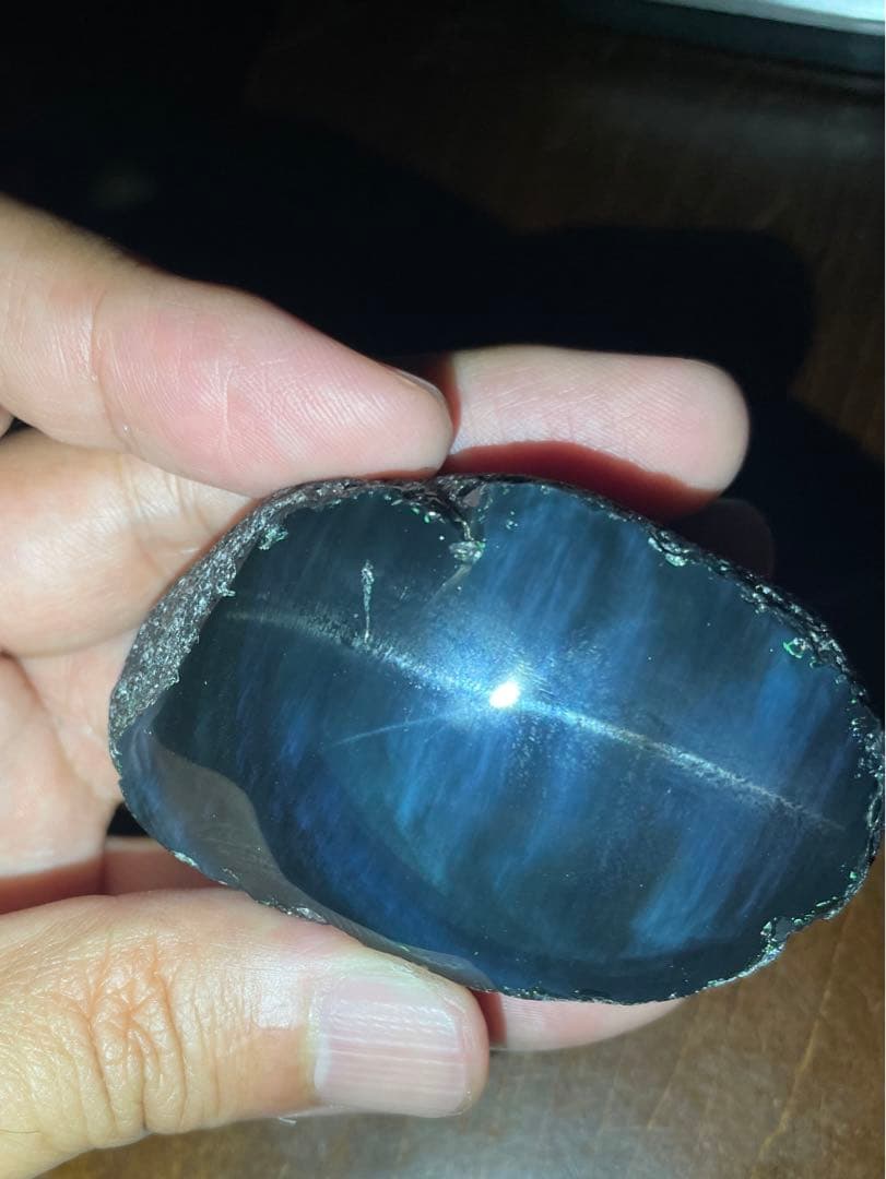研磨品　十勝石玲瓏　ブルーオーロラ　レインボーオブシディアン