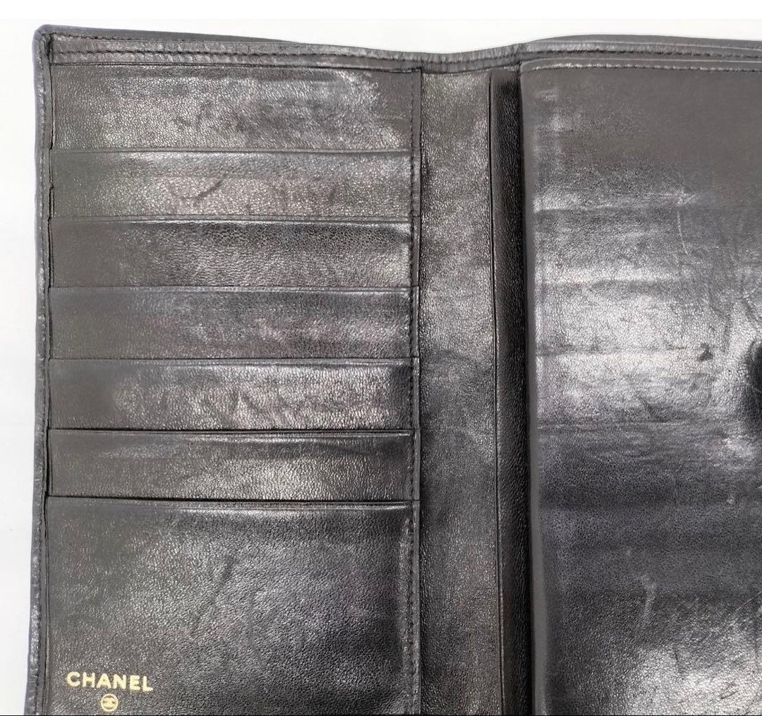 CHANEL シャネル ワイルドステッチ 二つ折り 財布 ココマーク