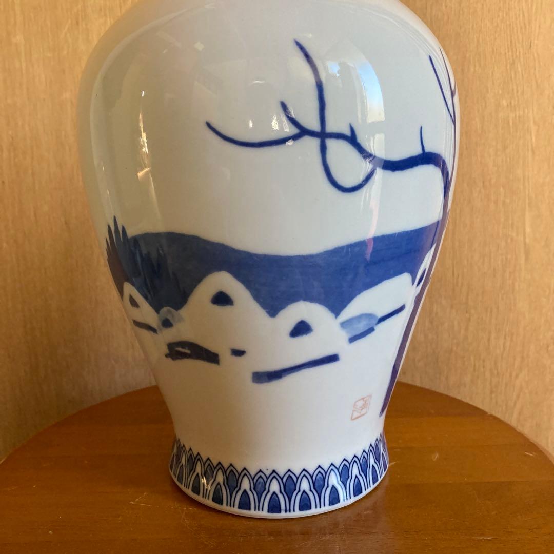 会津の冬　斉藤清　花瓶　西峰