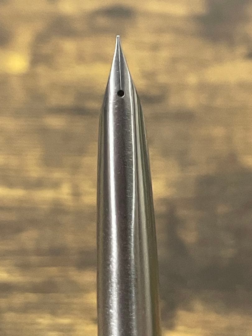 試筆のみ　1975年製　ペン先軸一体型　字幅F　ミュー　万年筆　H1175