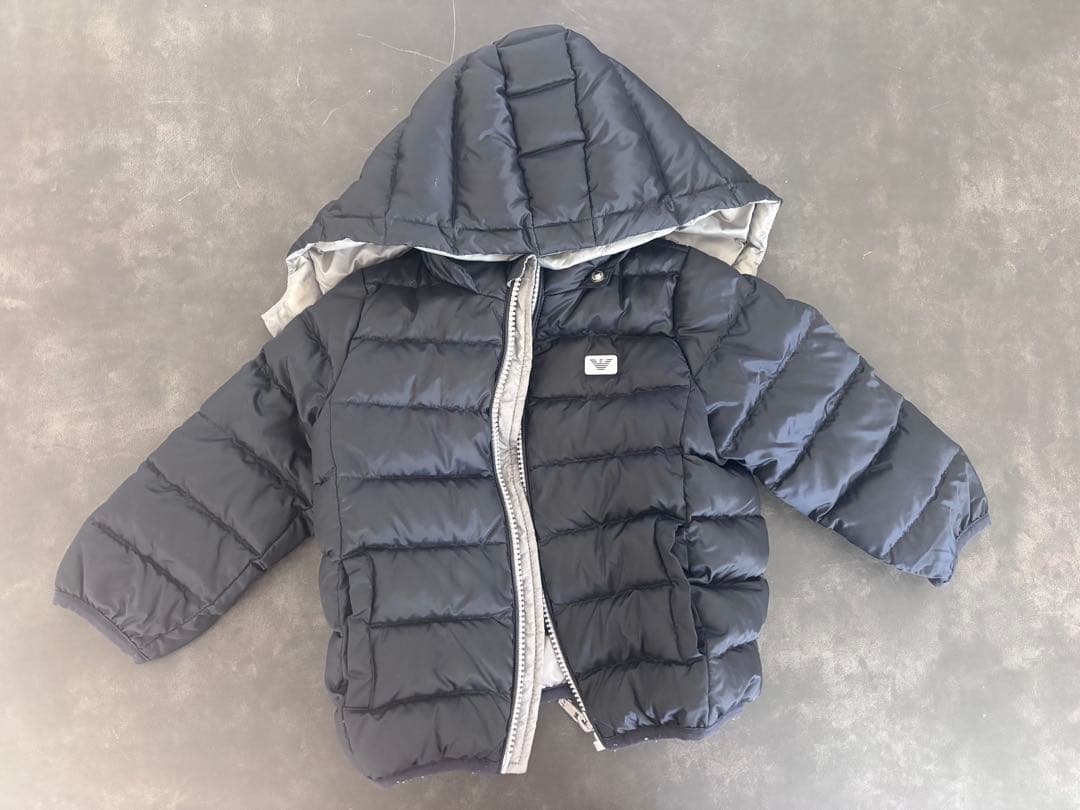 ARMANI BABY フード付きダウンジャケット 18M