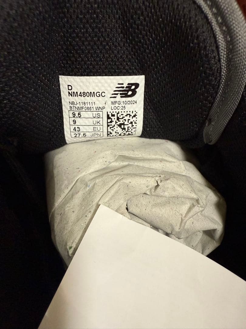 新品未使用 NewBalance Numeric NM480MGC 27.5cm