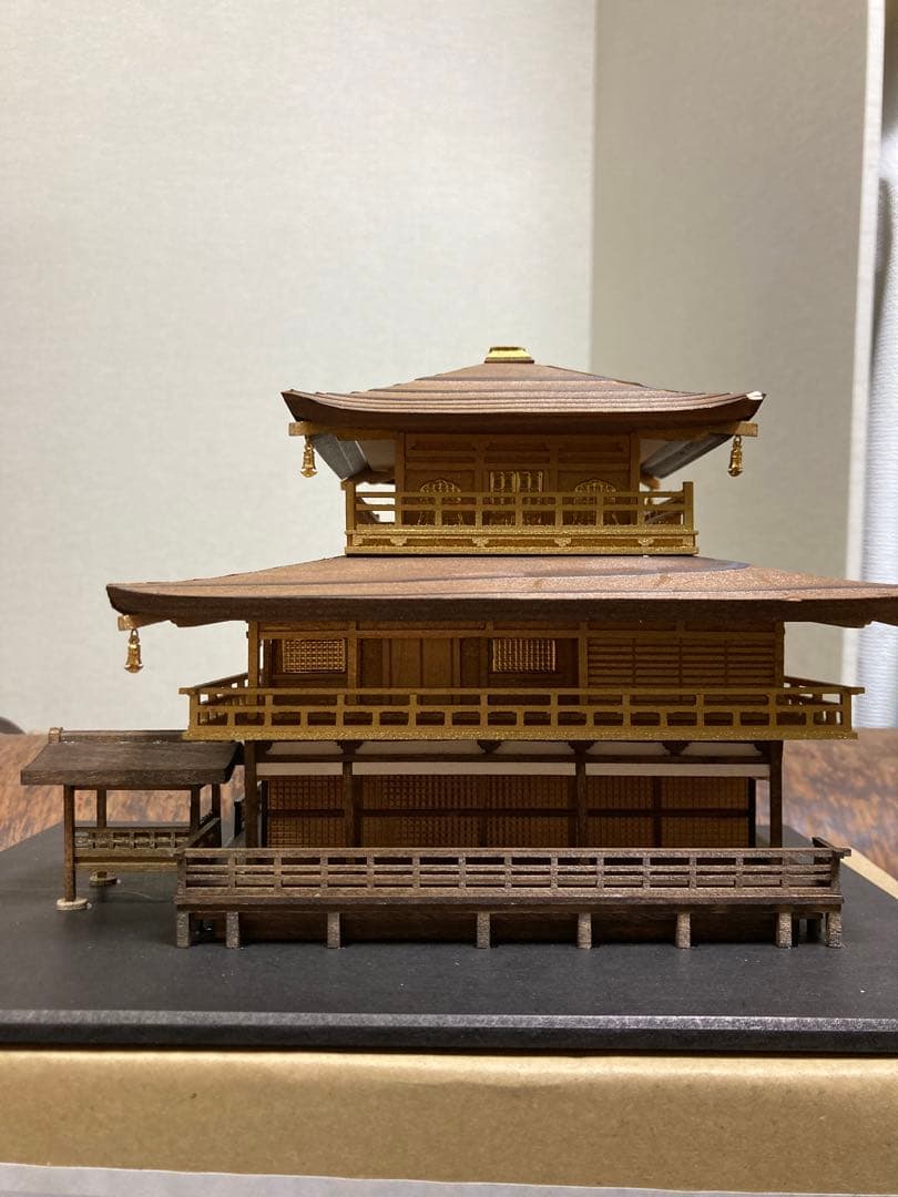日本の伝統的な建物模型　金閣寺　小林工芸　完成品
