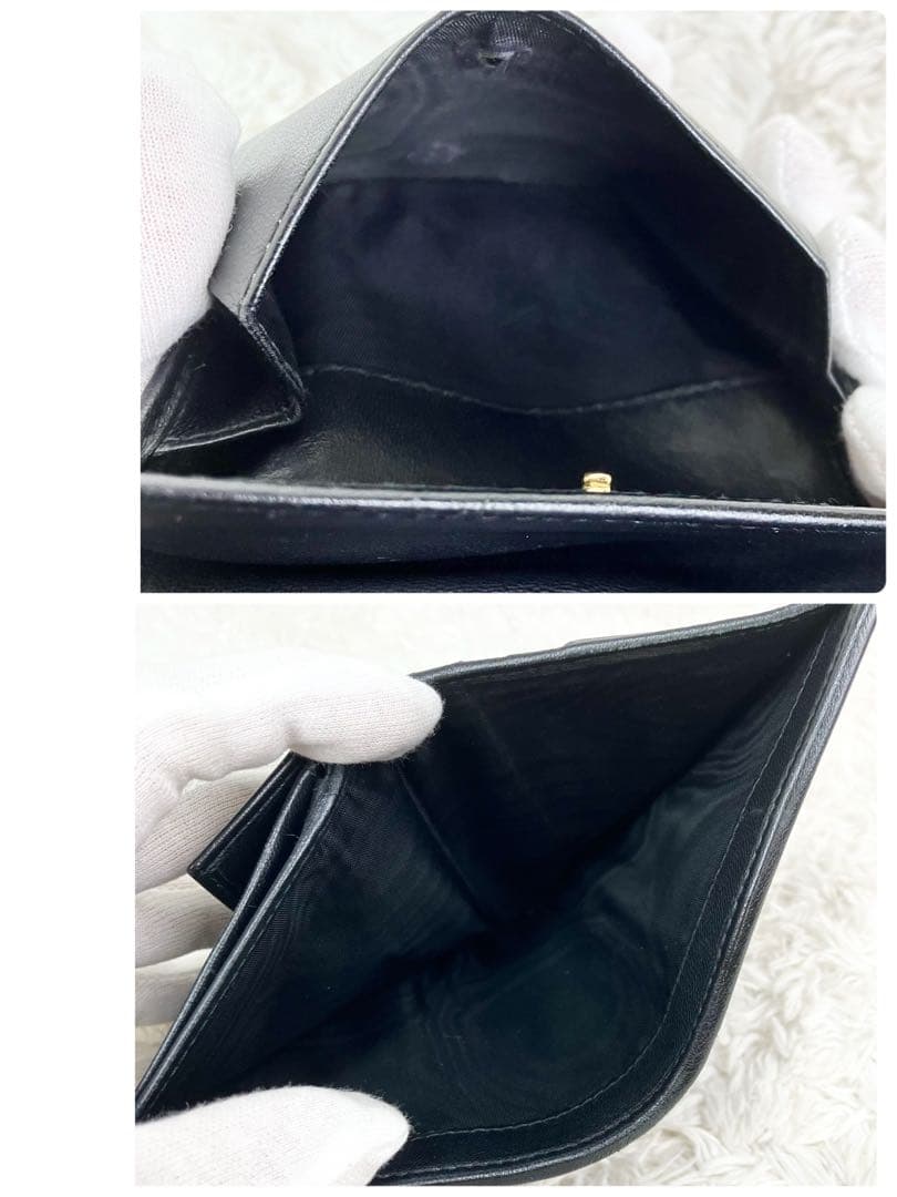 極美✨ミュウミュウ 折り財布 マテラッセ 5MV204 箱付き　クリスタル　黒