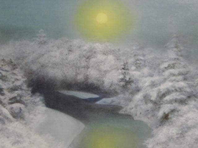 奥田 元宋、多摩月照、大判、額装用・画版、日本製・新品額 額装付