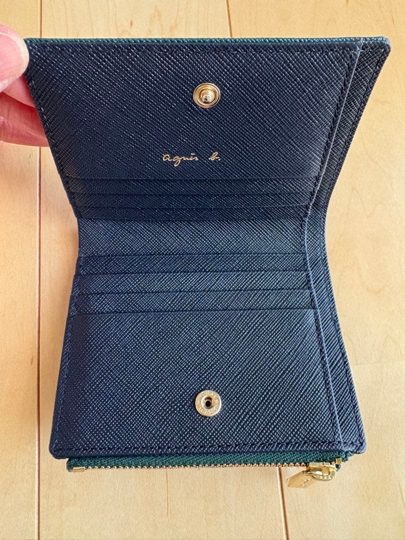 アニエスベージャパン 緑 二つ折り財布