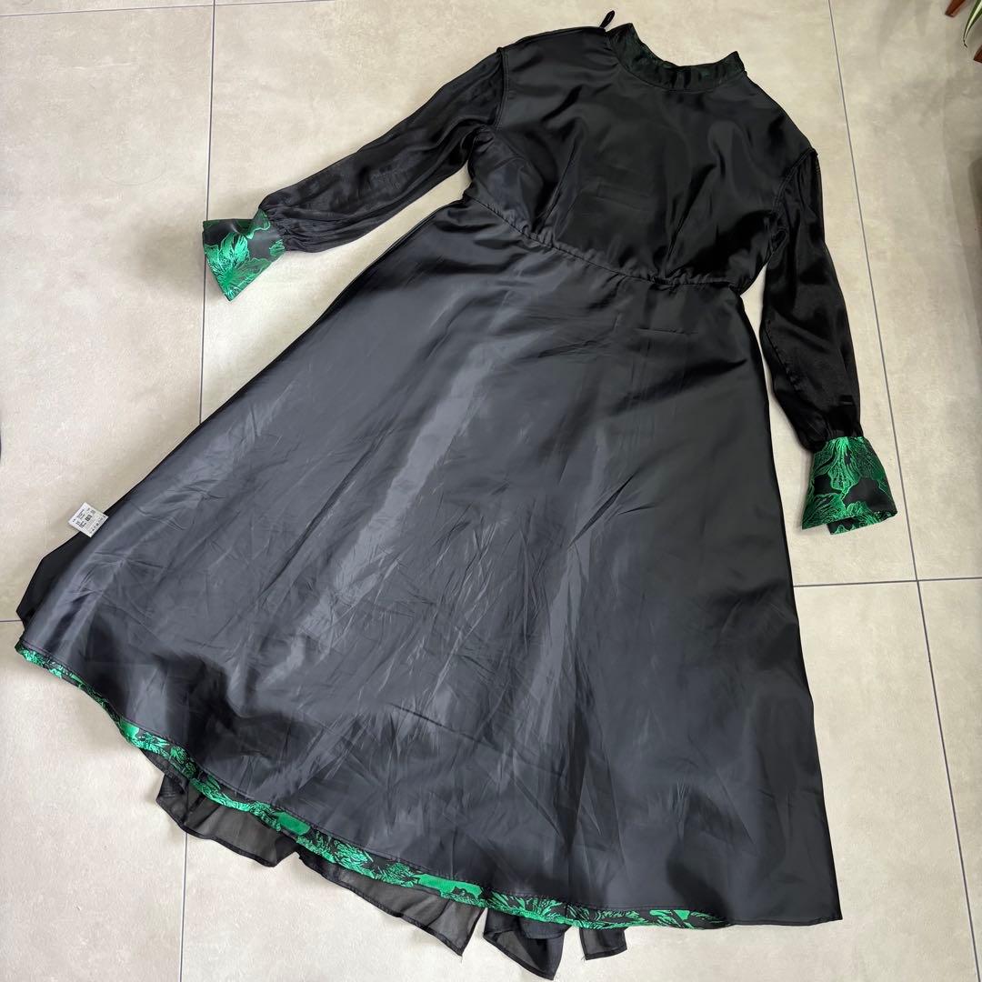 HARE ハレ　ジャガード　ロングワンピース　オケージョン　シアー