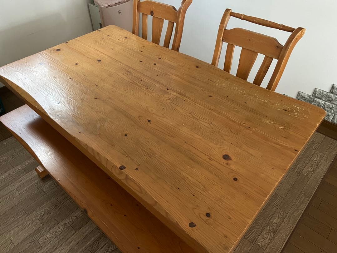 無垢材 ダイニングテーブルのベンチチェアのみ
