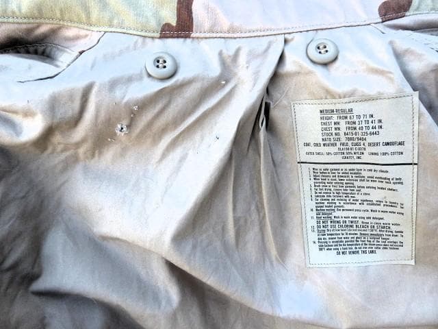 1991 米軍実物 M-R　デザート３カラー　Ｍ65フィールドジャケット　294