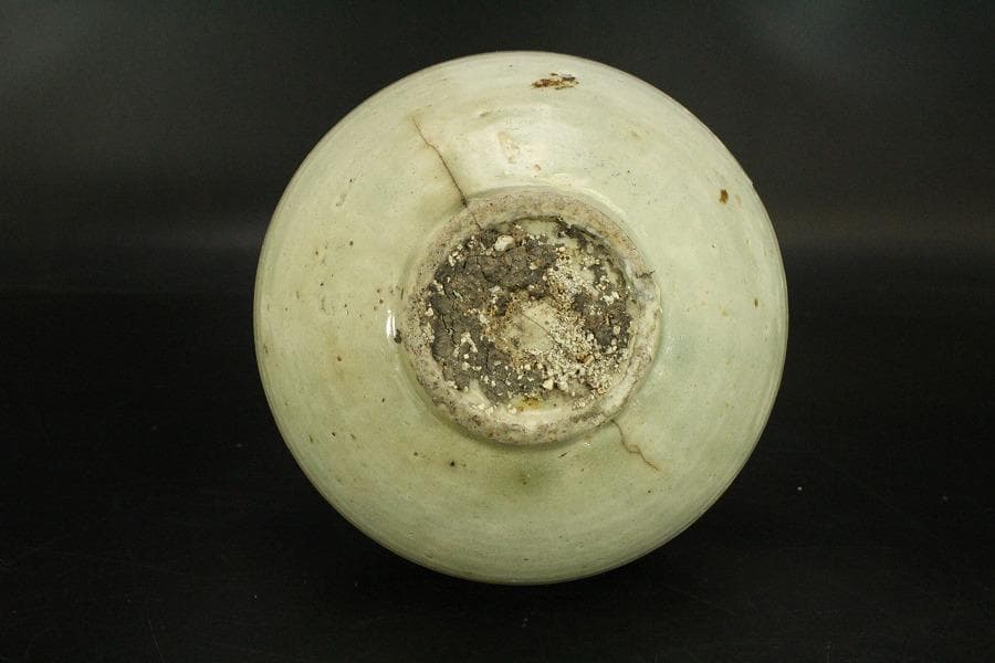 中国美術 青白磁 瓶 時代物(A446)