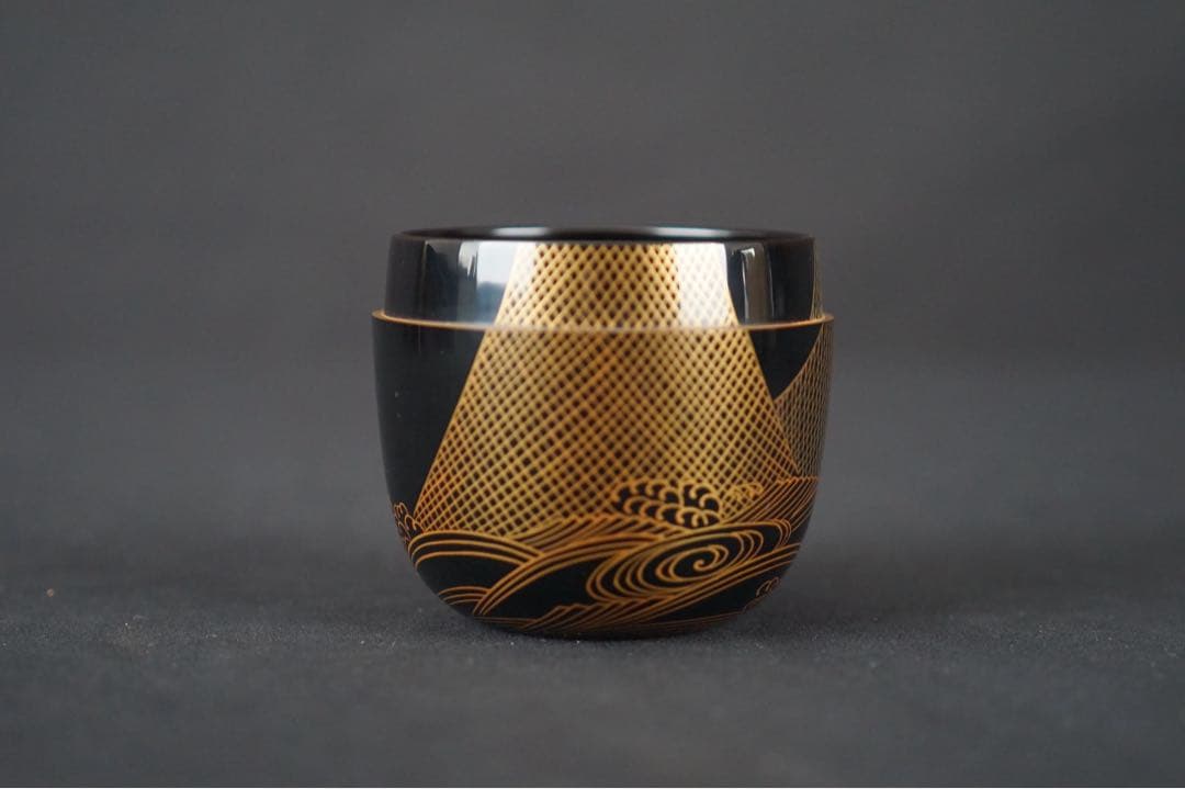 鈴木光入 造 干網蒔絵 大棗 共箱 共布 茶道具