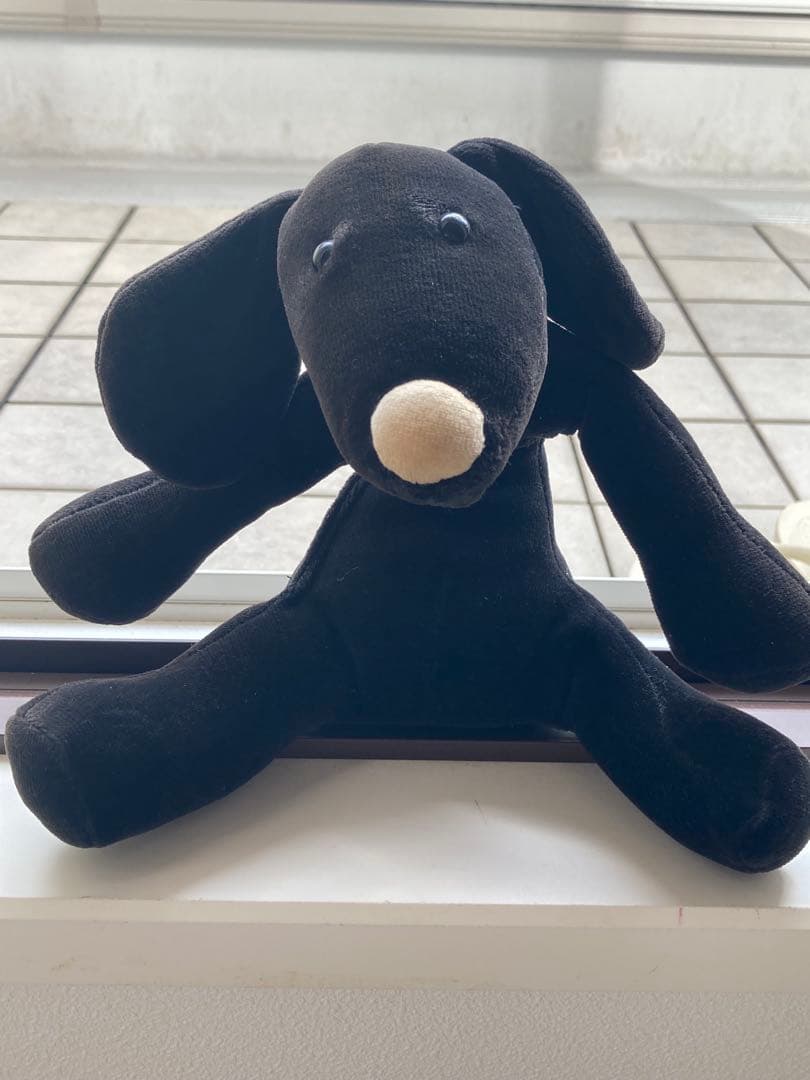 Rykiel 黒い犬のぬいぐるみ