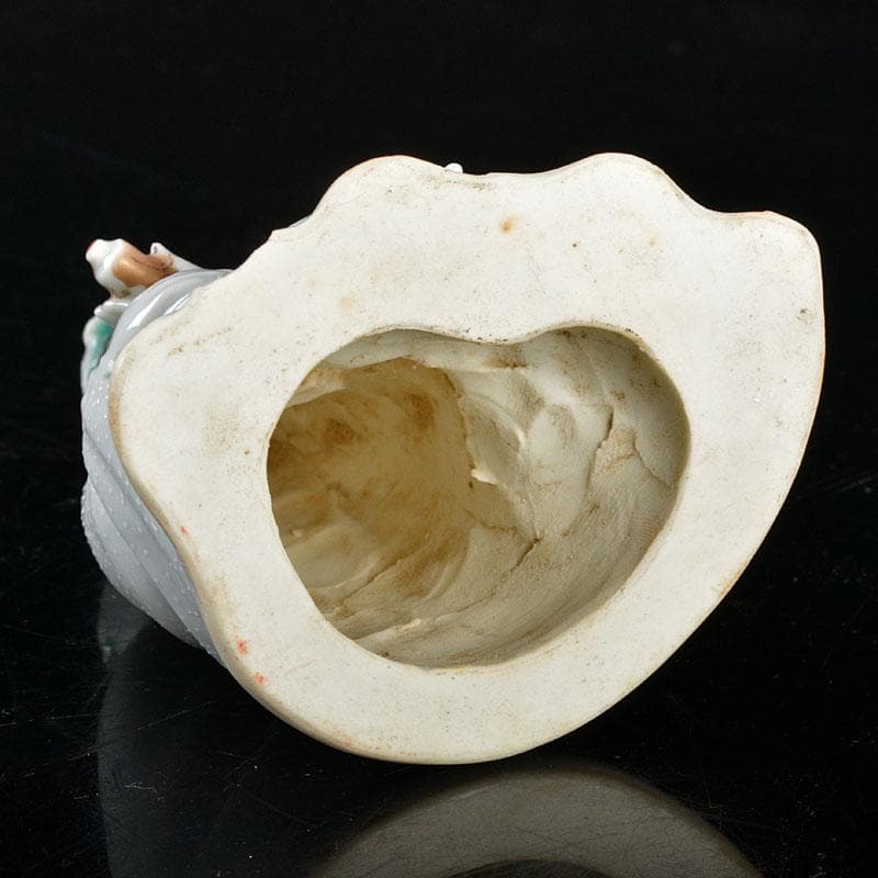 九谷焼　古九谷　 色絵白粒　観音像　仏像　置物　時代箱付　V　R4530