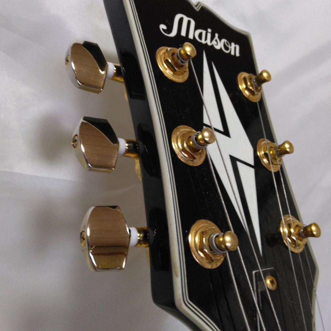 レスポール カスタムモデル 黒 メイソン/ソフトケース ベルト シールド付き