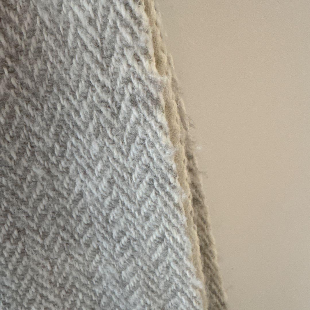 プリスティン　ウールアルパカ 二重織　ストール オーガニックコットン