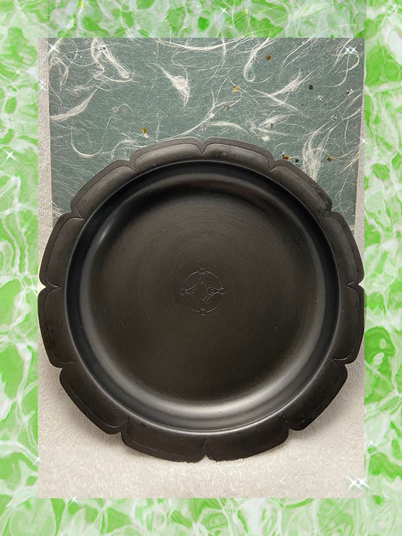 遠州流 茶道具 七宝紋 砂張 花形 菓子器 盆【匿名配送】