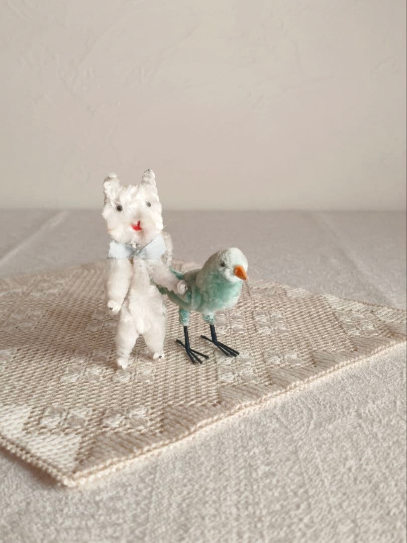 * vintage bird ❀ * アイスブルーの モール バード