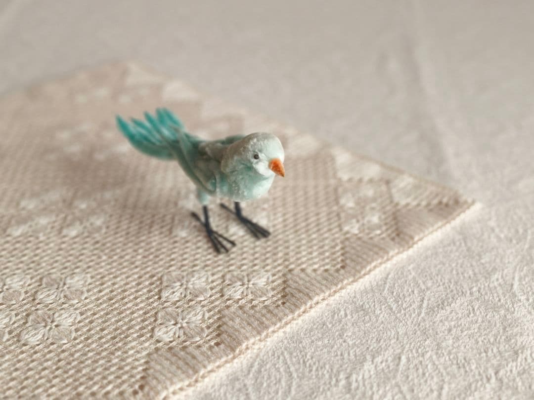 * vintage bird ❀ * アイスブルーの モール バード