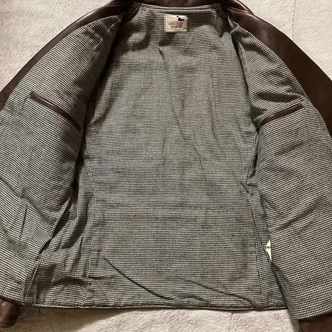 新品未使用　タグ付き　GANGSTERVILLE ダブルライダースジャケット