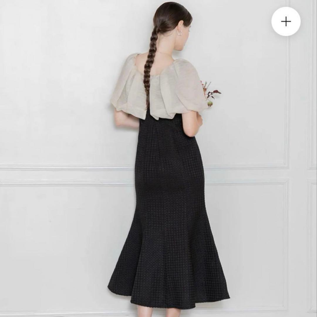 美品✨レジャ　Leja 2WAYオフショルダーパフスリーブマーメイドドレス 黒