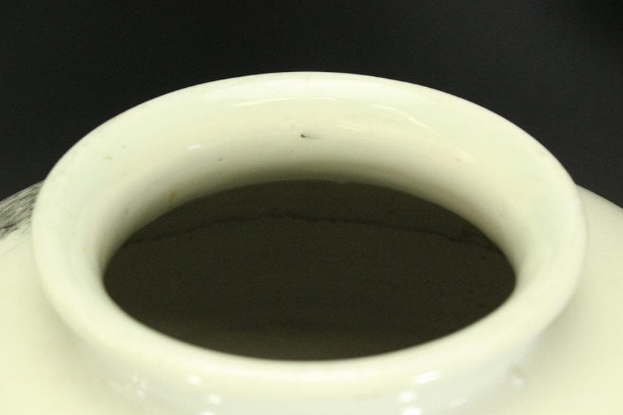 中国美術 龍図 花器(ZE652)