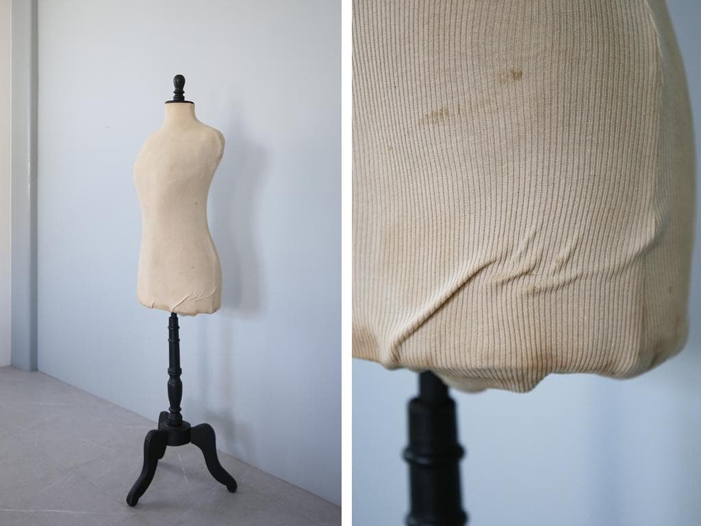 フランスアンティーク木製レディーストルソー/女性ボディ/マネキン(90-124)