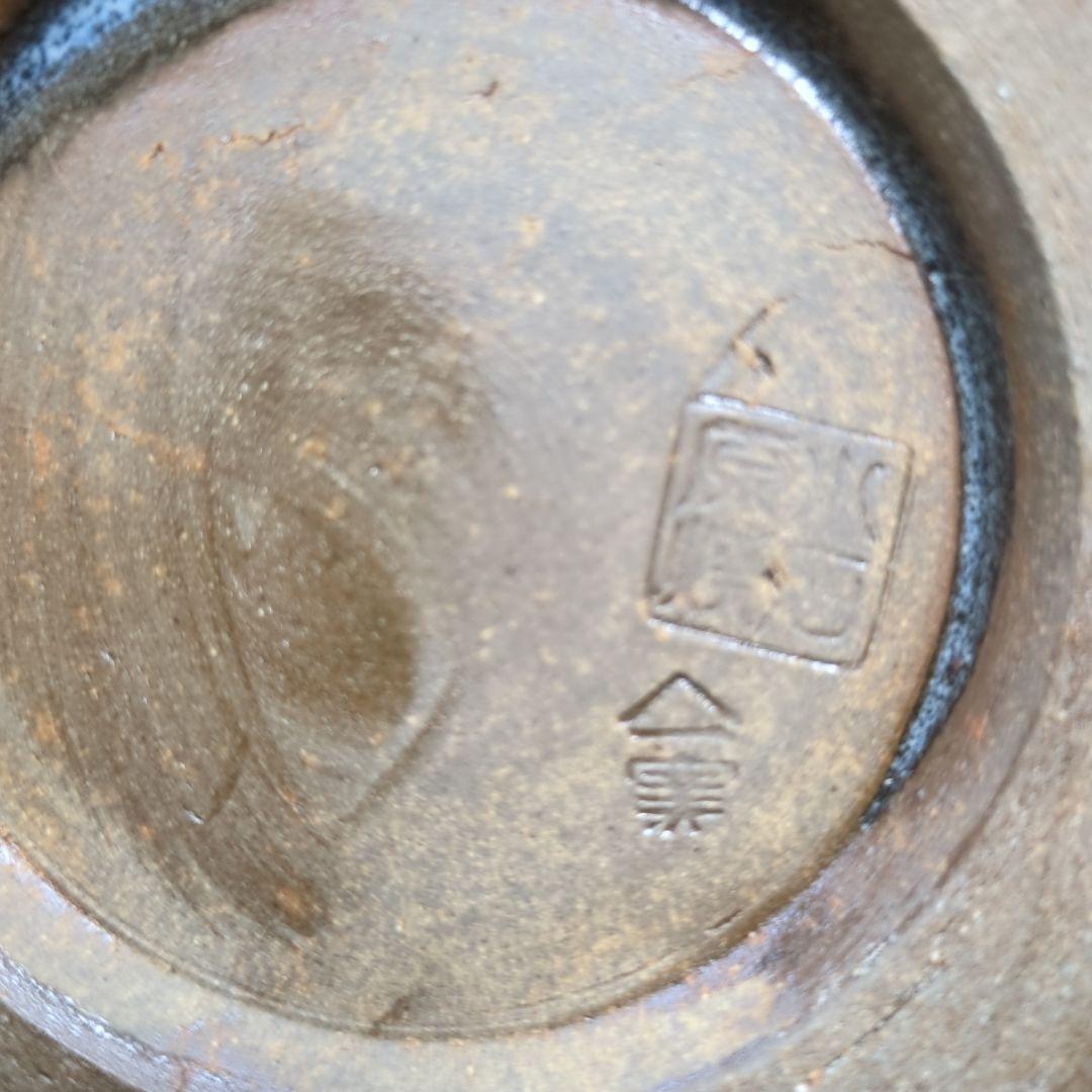 青緑色の陶器花瓶 木箱付き小石原焼