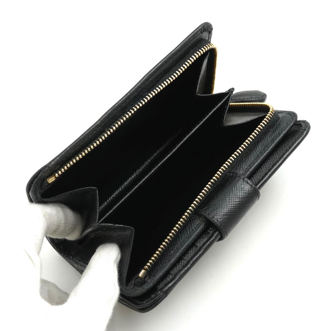 ✨未使用に近い✨　PRADA ミニ財布　サフィアーノ　アイコン　ベルト　L字
