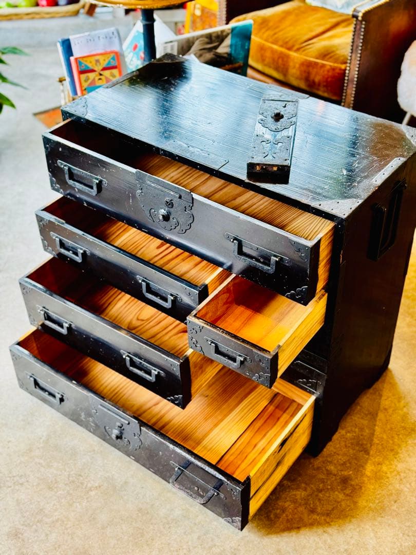 アンティーク船箪笥6引き出し