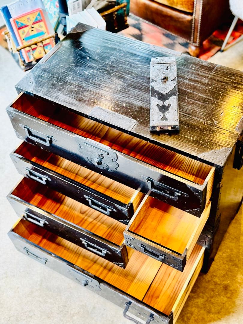 アンティーク船箪笥6引き出し