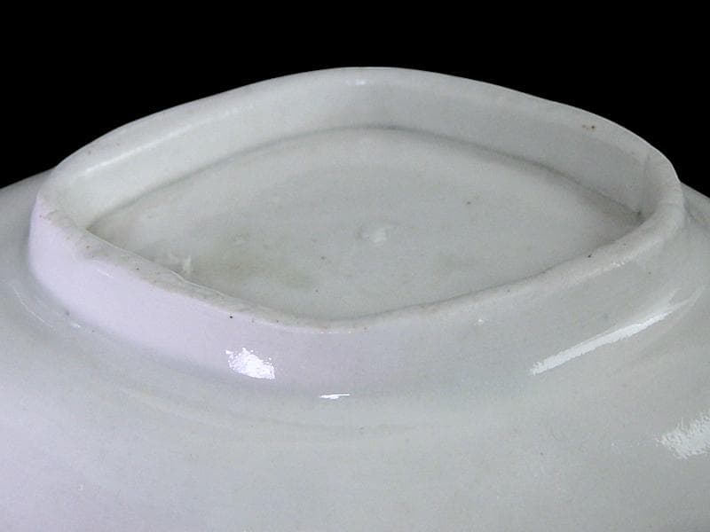 古伊万里　染付　若松に笹の図　菱形変形皿　豆皿　江戸期　E496AS-CUi