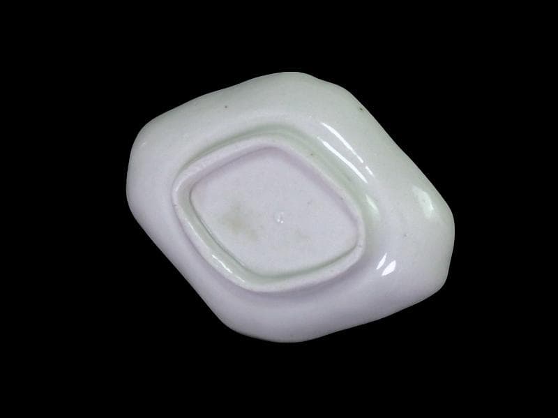 古伊万里　染付　若松に笹の図　菱形変形皿　豆皿　江戸期　E496AS-CUi