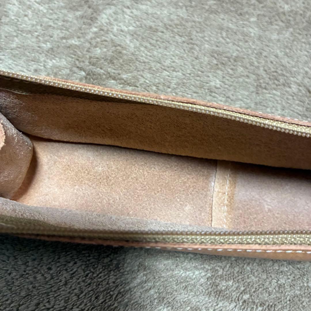 【未使用】IL BISONTE レザー ペンケース ヌメ　保存袋付き