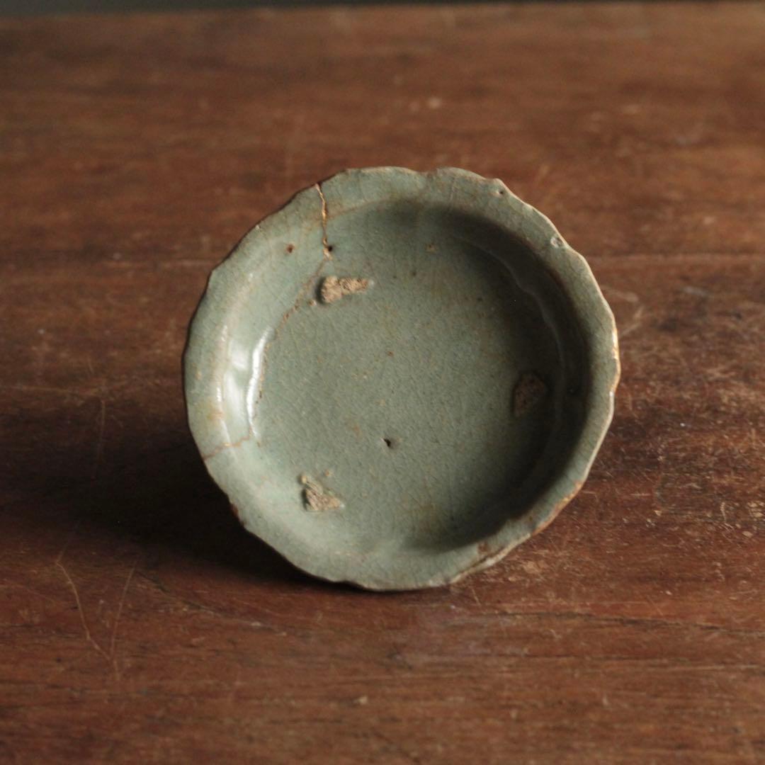 高麗青磁 輪花 平盃 小皿 朝鮮美術 古美術 古道具 アンティーク