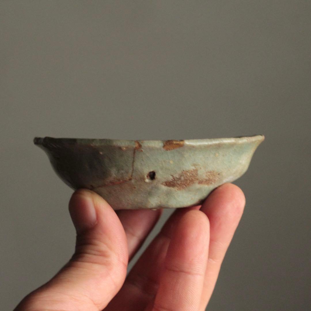 高麗青磁 輪花 平盃 小皿 朝鮮美術 古美術 古道具 アンティーク