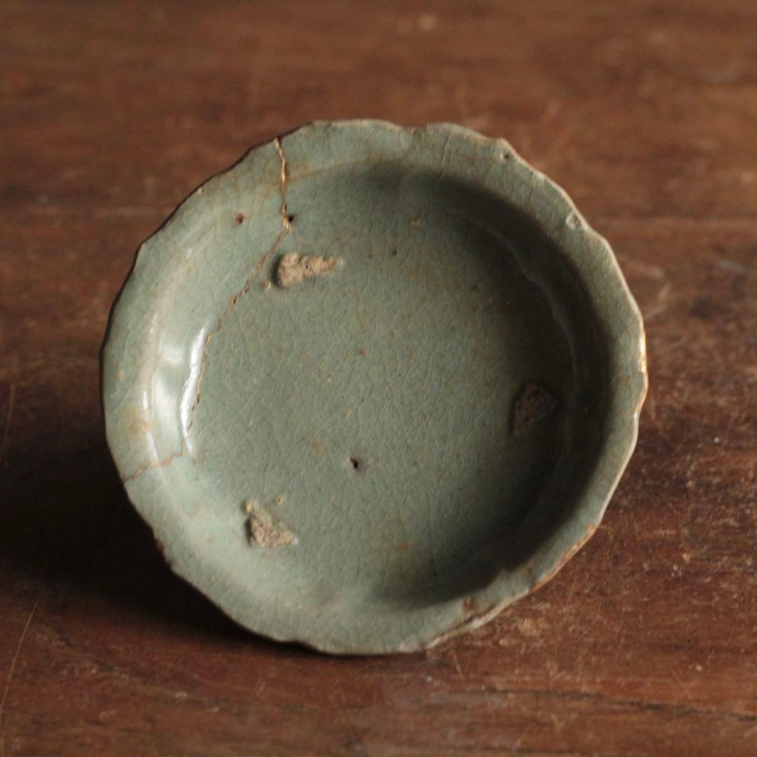 高麗青磁 輪花 平盃 小皿 朝鮮美術 古美術 古道具 アンティーク