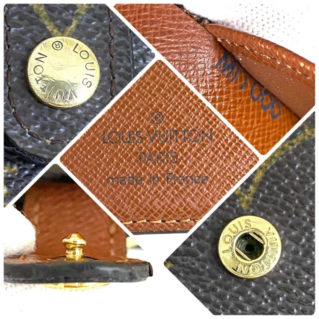 ルイ ヴィトン◎ヴィエノワ モノグラム がま口 二つ折り財布 茶色 ブラウン