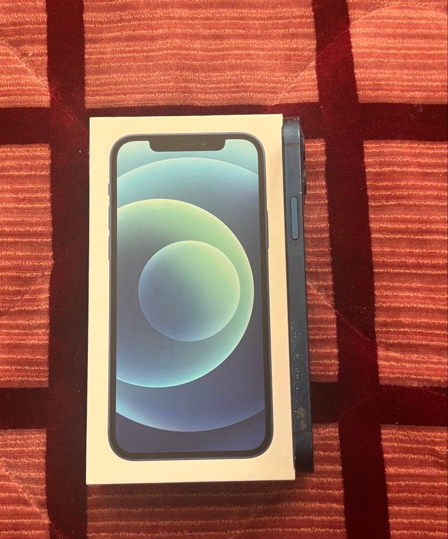 iPhone 12 本体　64GB ブルー　箱、ケーブル付き