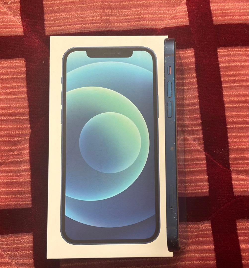 iPhone 12 本体　64GB ブルー　箱、ケーブル付き
